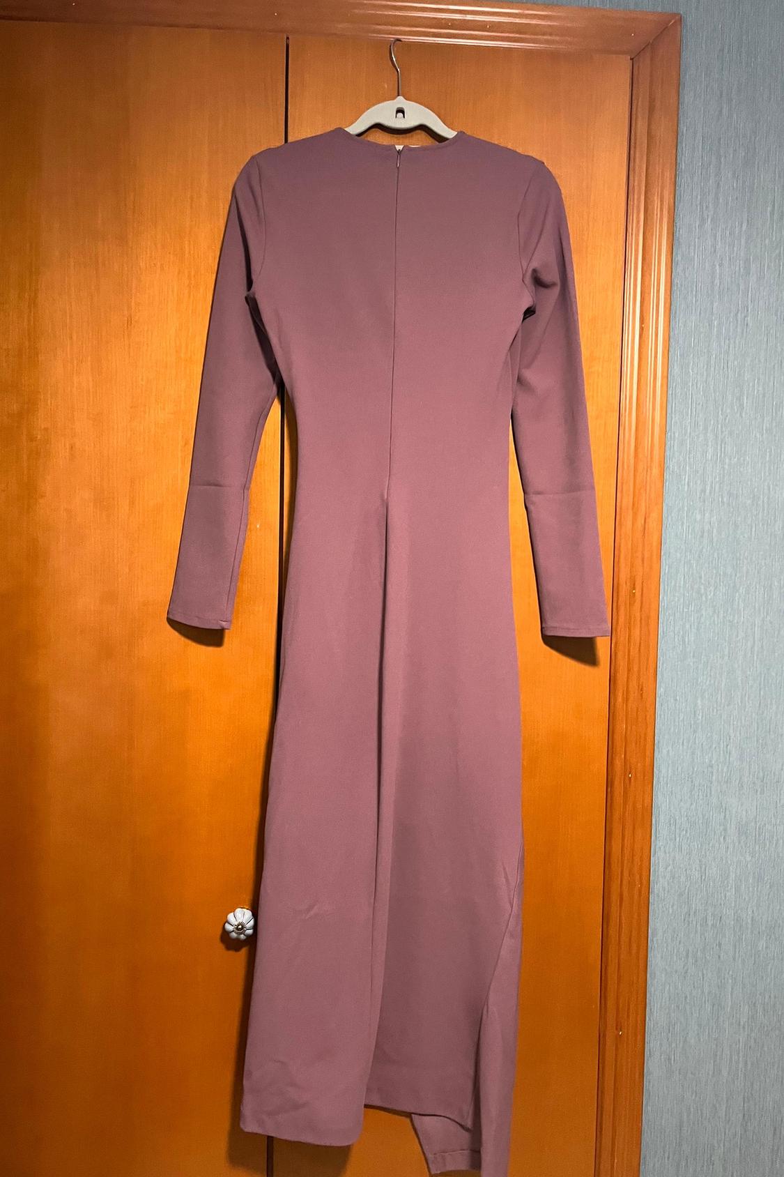 MIDI DRESS WITH SIDE GATHERING - Image 2