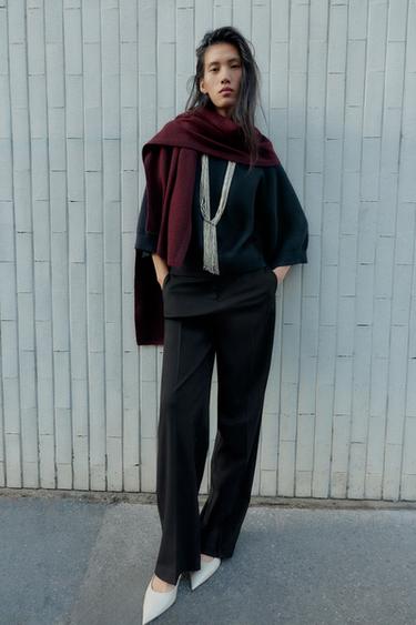 FINE KNIT SCARF - Burgundy by Zara - Image 0