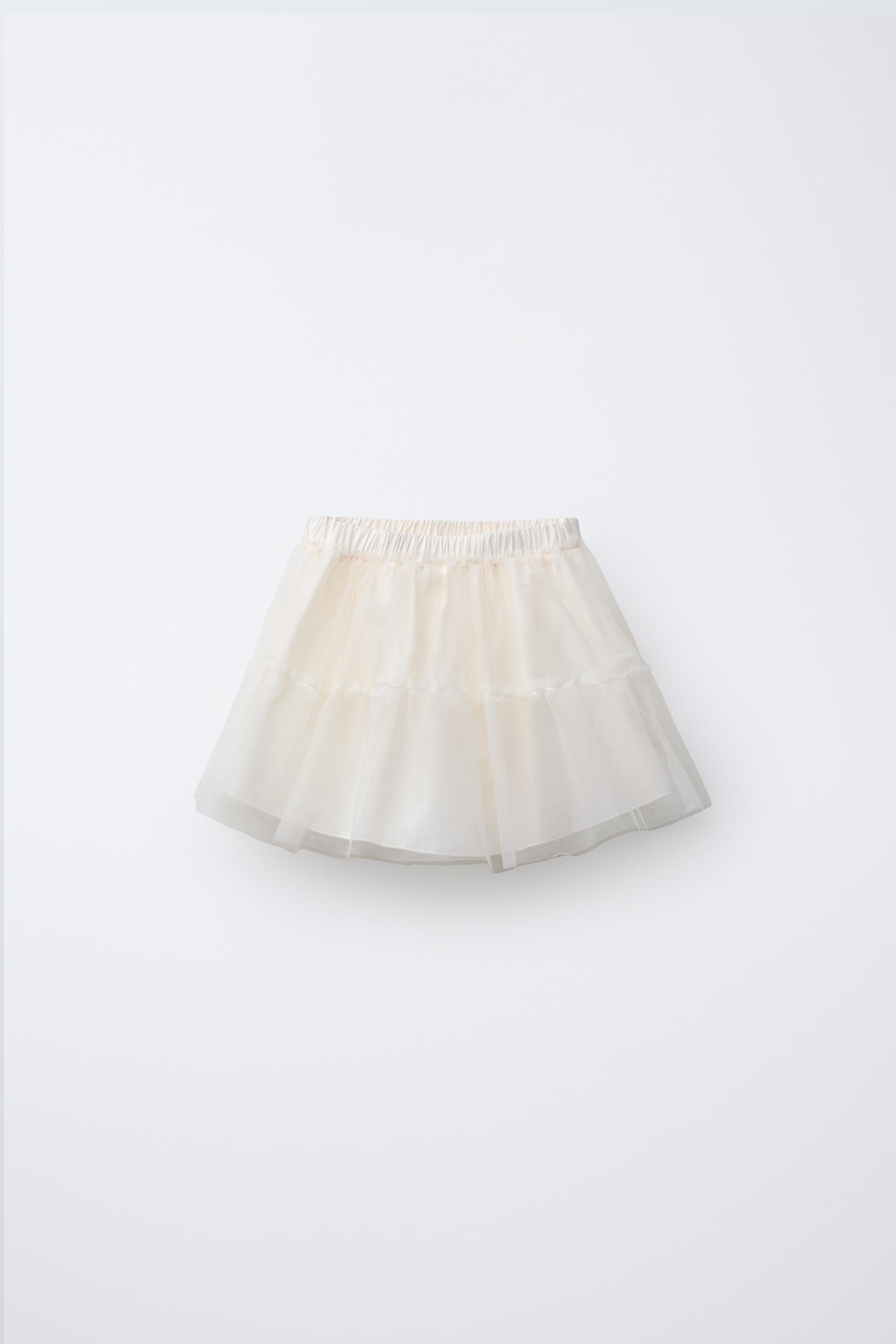 フリルチュールスカート - エクリュ | ZARA Japan / 日本