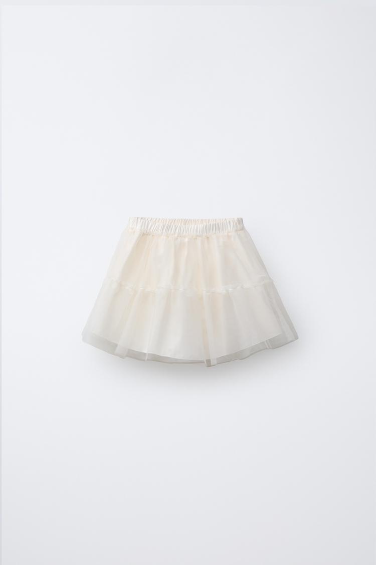 RUFFLED TULLE SKIRT
