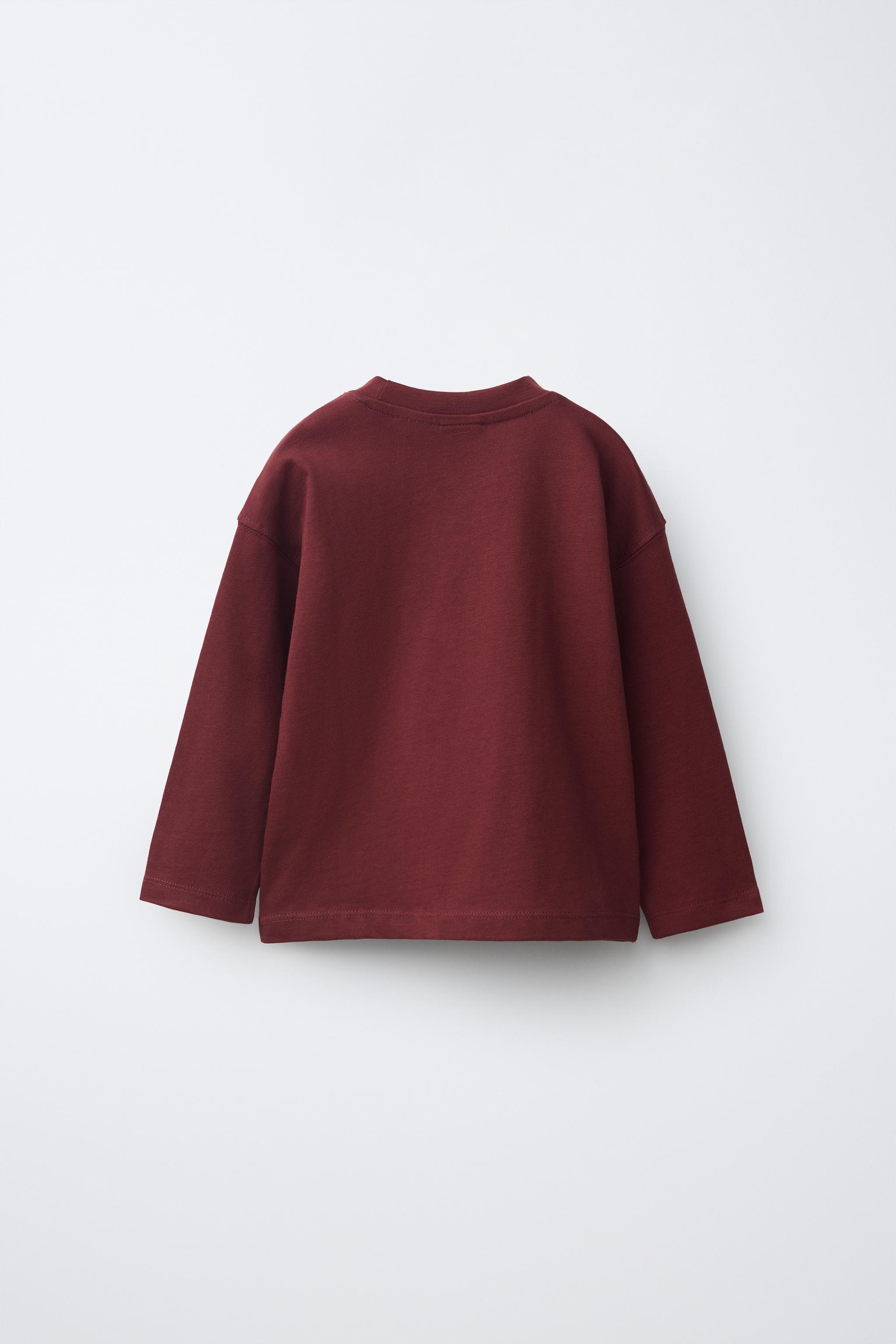 PLAIN T-SHIRT — Burgundy