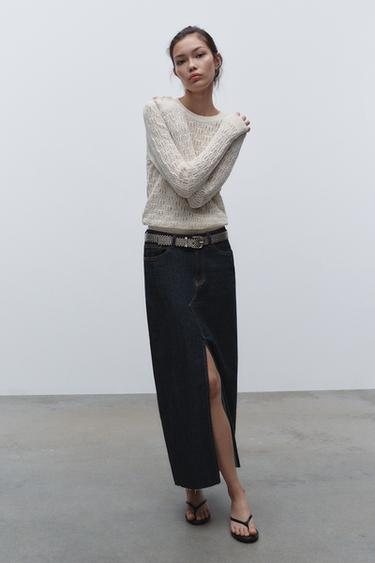 POINTELLE KNIT SWEATER - Ecru by Zara - Image 0