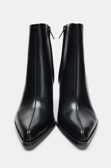 COWBOY HEEL ANKLE BOOTS - Black by Zara
