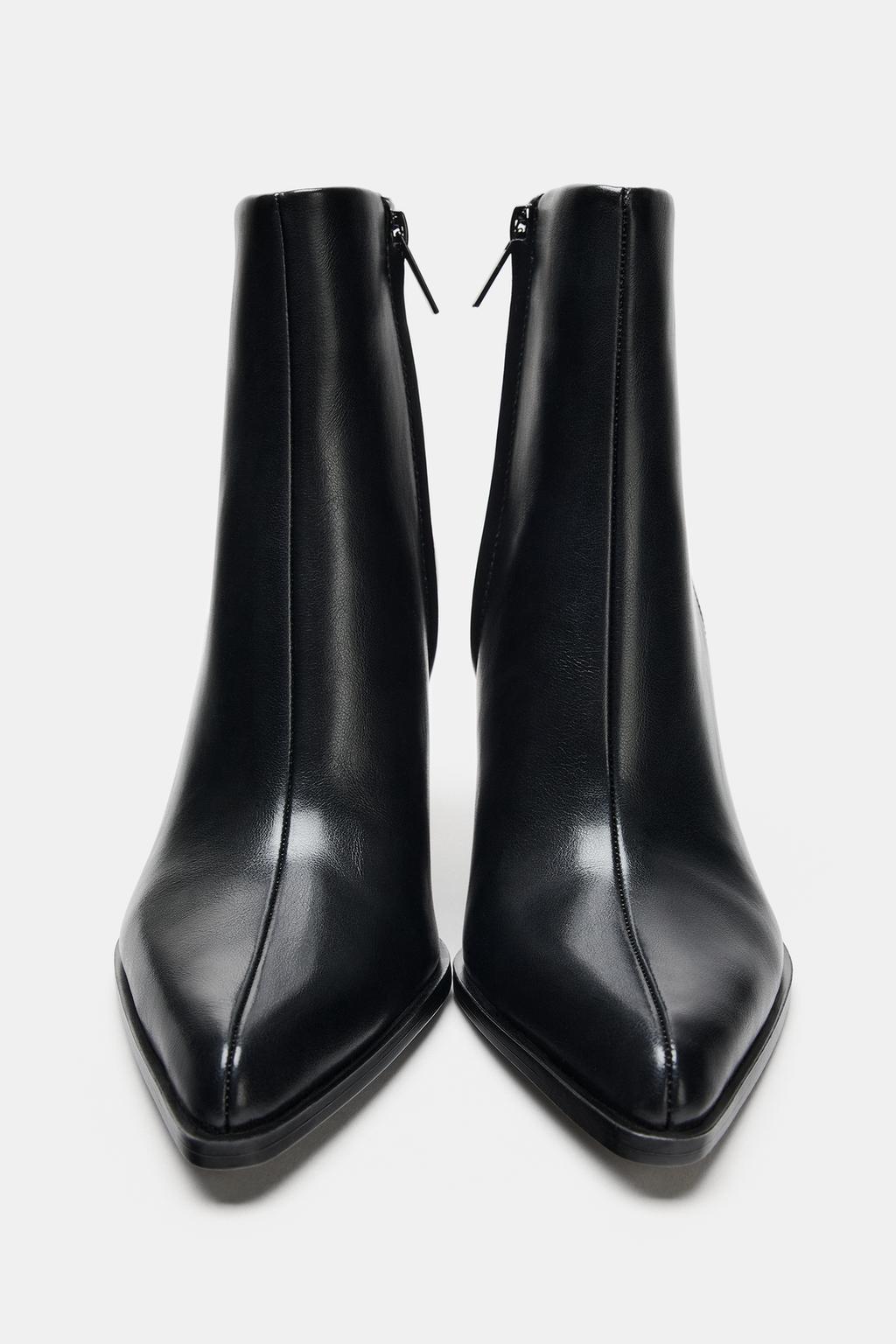 COWBOY HEEL ANKLE BOOTS