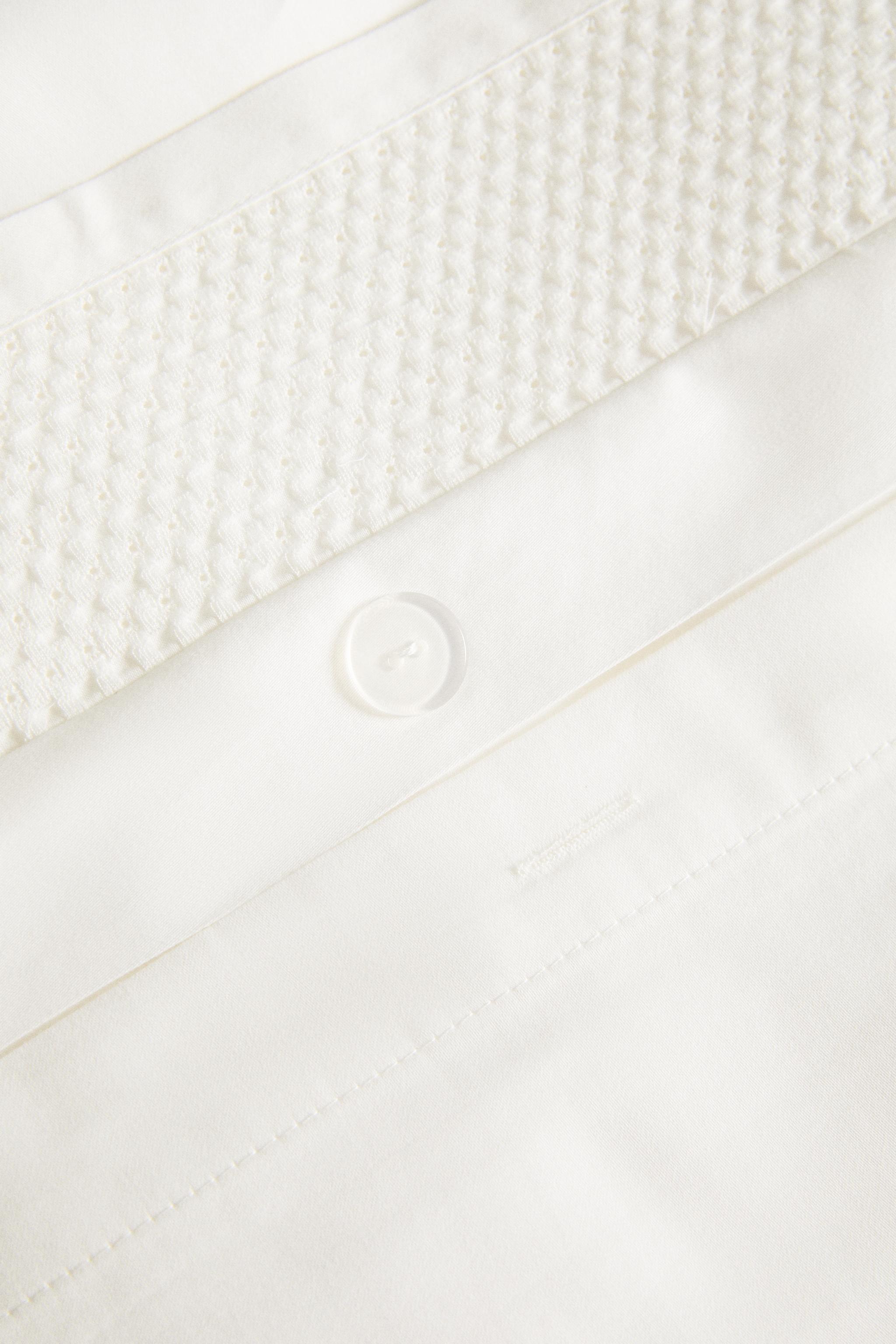 DRAP PLAT SATIN LISERÉ CROCHET