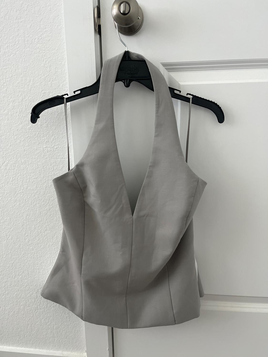 MIXED HALTER TOP