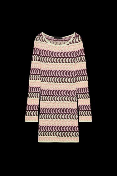 KURZES STRICKKLEID MIT STRUKTUR - Bunt von Zara - Bild 0