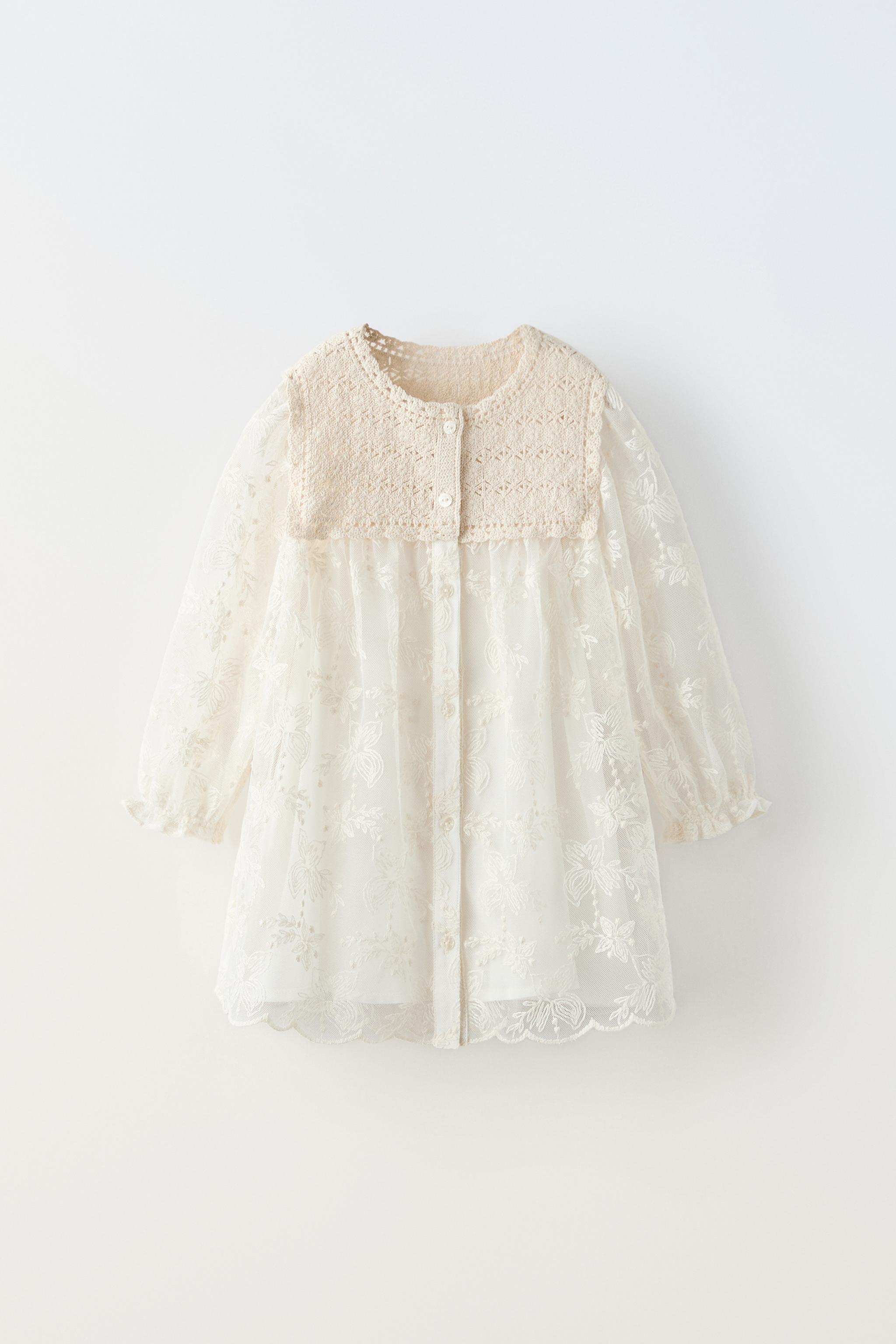 Zara dress embroidered white on sale girls toddler