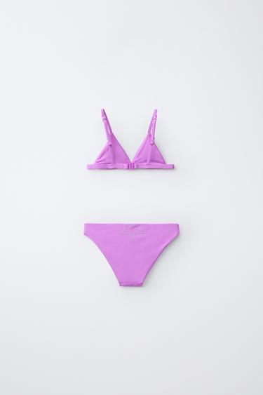 6-14 ANS/ BIKINI TEXTURÉ CLOUS ÉTOILE - Magenta de Zara - Image 1