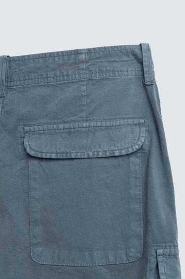 BERMUDA CARGO COUPE DÉCONTRACTÉE - Bleu de Zara - Image 9