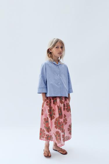 6-14 YEARS/ LIMITED EDITION FLORAL PRINT MIDI SKIRT - Printed by Zara