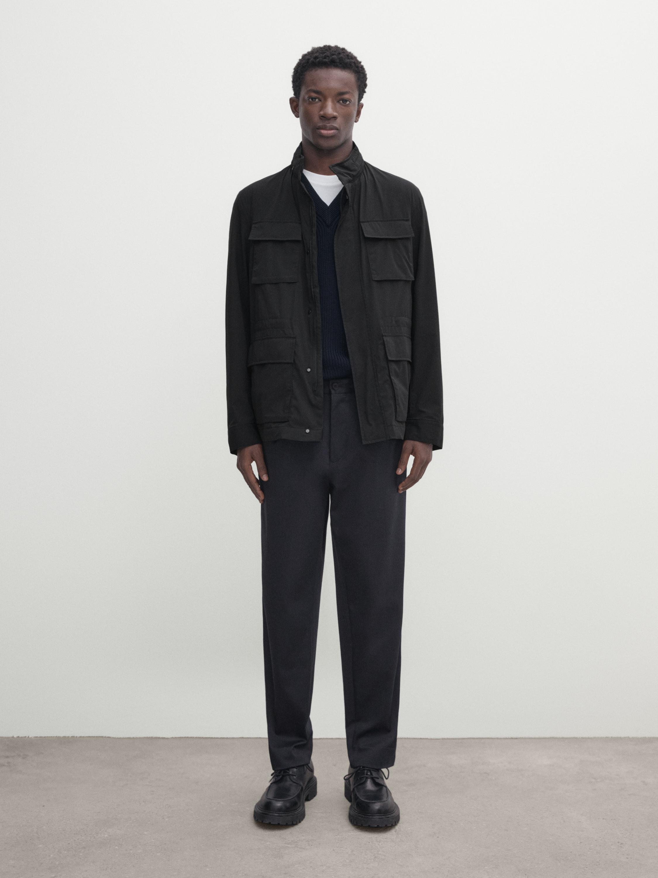 Light technical jacket with pockets - Navy blue | ZARA United States