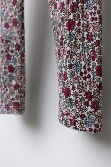 LEGGING CÔTELÉ IMPRIMÉ - Multicolore de Zara - Image 3