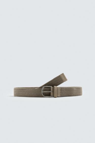 CINTURÓN TRENZADO ELÁSTICO - Beige de Zara