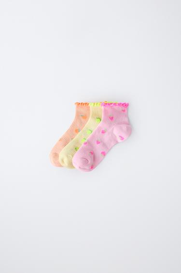 THREE-PACK OF FRUIT TERRY ANKLE SOCKS - Multicoloured by Zara