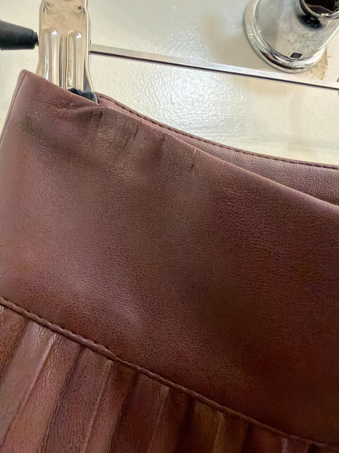 FAUX LEATHER PLEATED SKIRT - Image 4