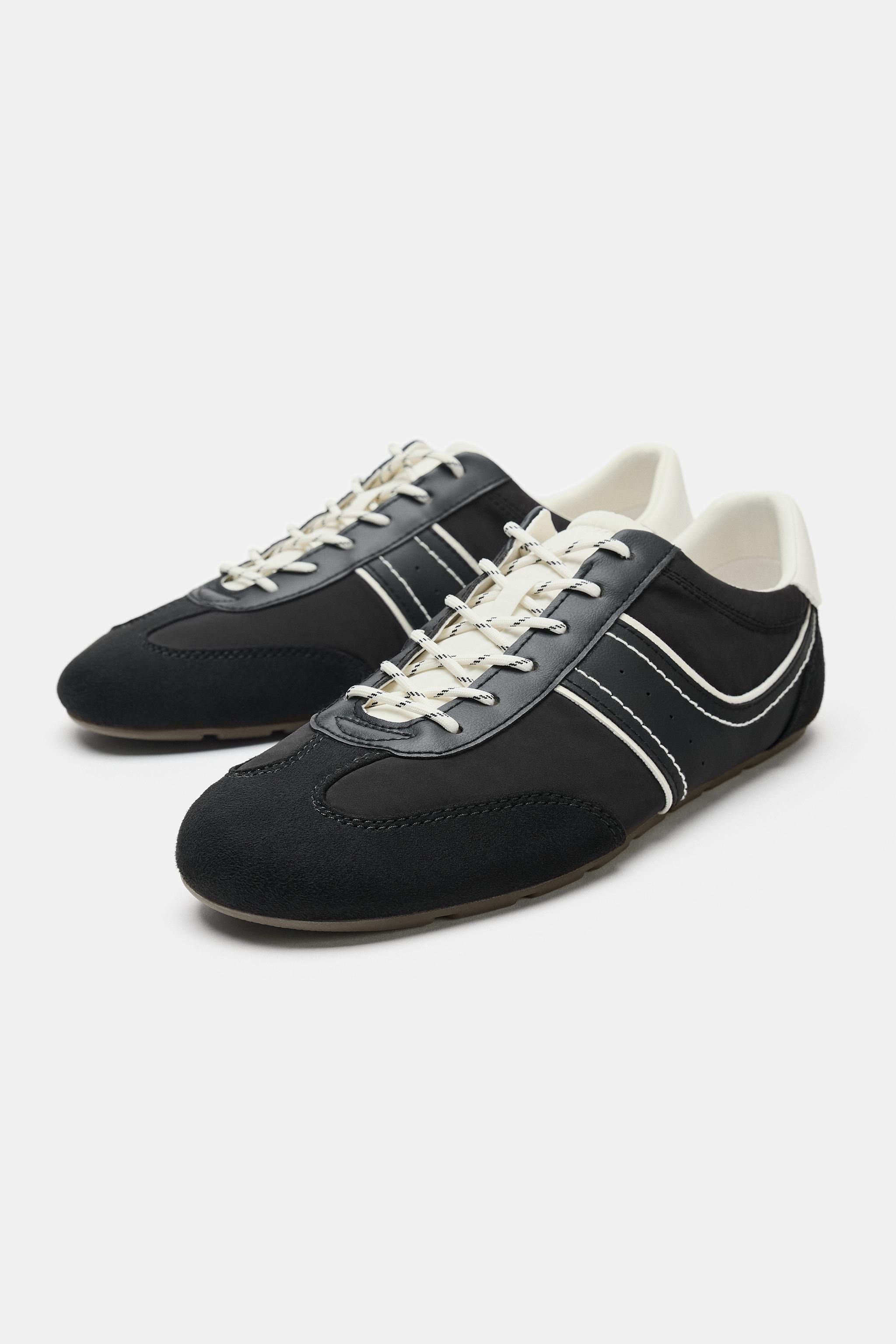 Женские кроссовки Zara CONTRAST HEEL COUNTER SNEAKERS — фото 4