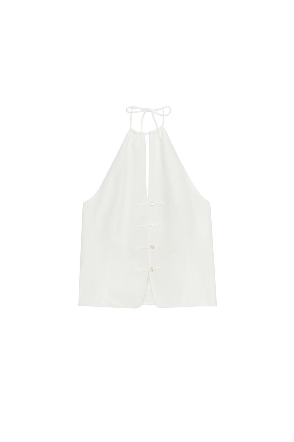 BUTTONED HALTER TOP