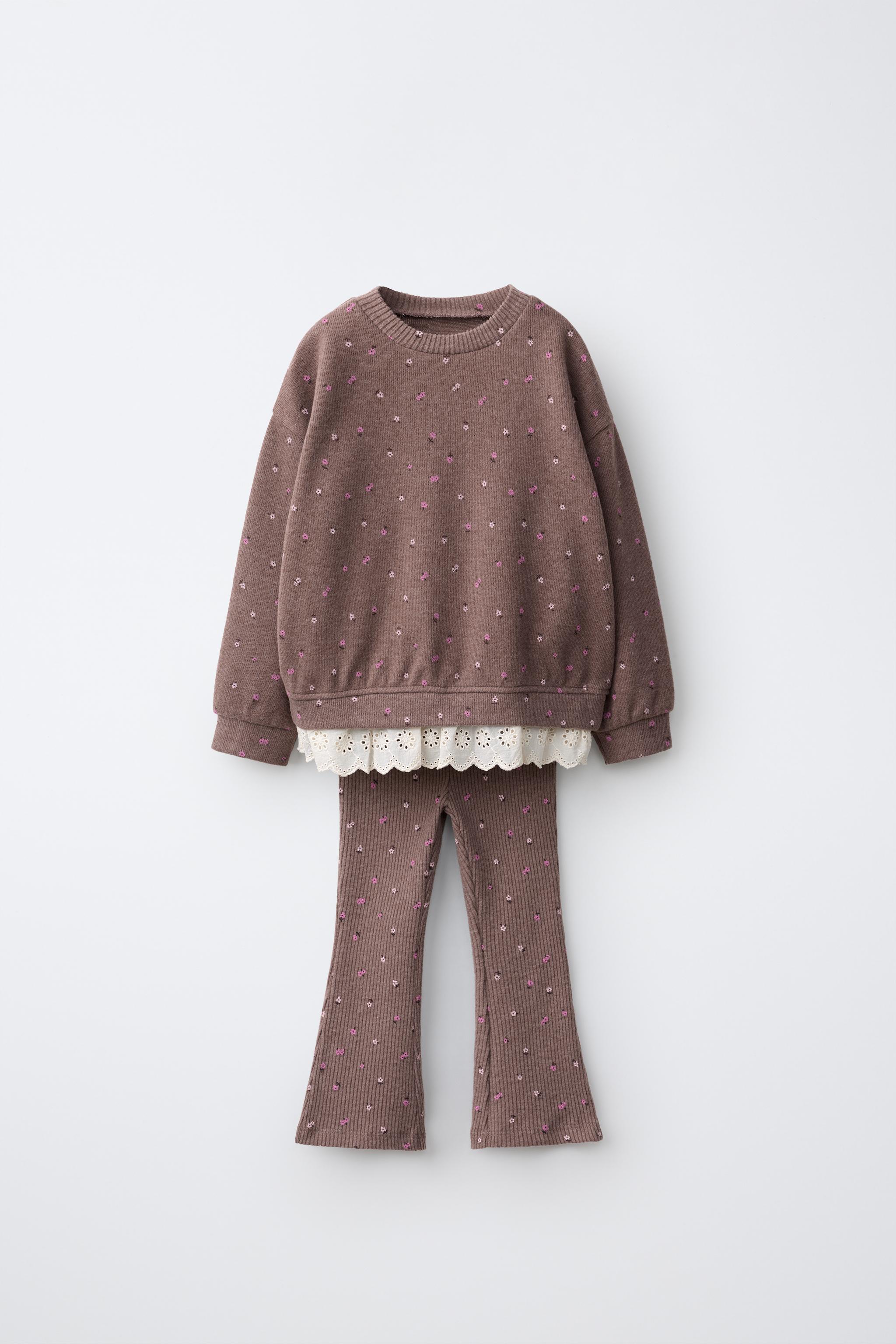 CONJUNTO SUDADERA Y LEGGING FLARE ESTAMPADO FLORES