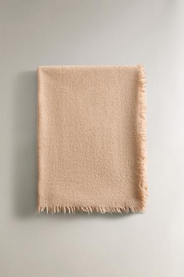 WOOL THROW - Peach by Zara