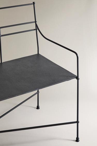 DOUBLE FORGED METAL BENCH - Black by Zara - Image 1