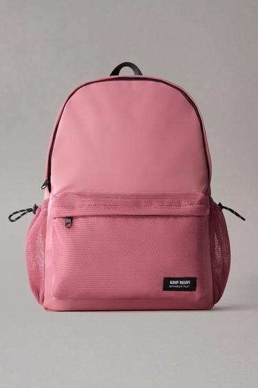 SAC À DOS ÉCOLE EN RÉSILLE - Rose de Zara