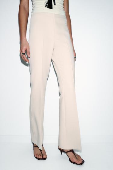 FLARE TROUSERS WITH SIDE SEAMS - Ecru by Zara
