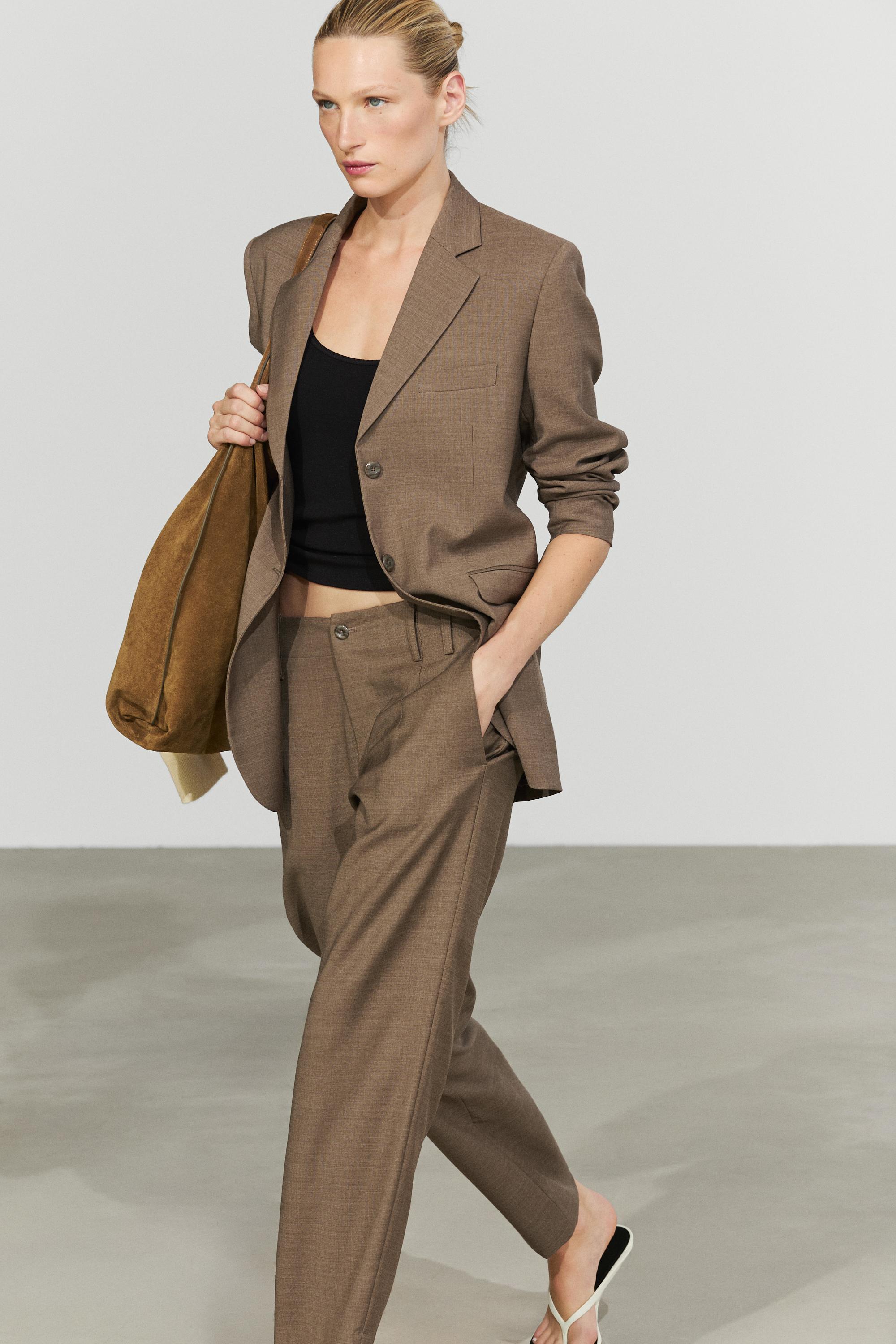 Melange 100% wool suit blazer