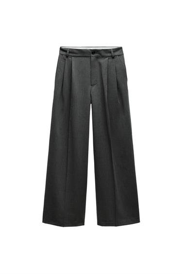 TROUSERS WITH DOUBLE PLEAT