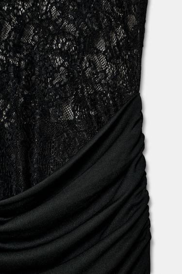 CONTRAST HALTER DRESS - Black by Zara - Image 7