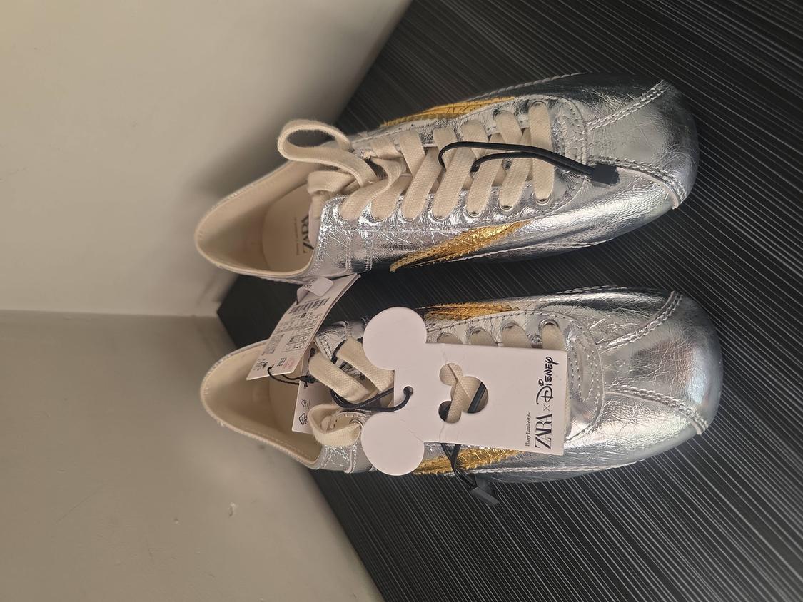 METALLIC LEATHER TRAINERS HARRY LAMBERT FOR ZARA x DISNEY - Image 5