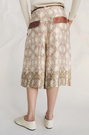 SHORT FLUID IMPRIMÉ ZW COLLECTION - Écru de Zara - Image 5