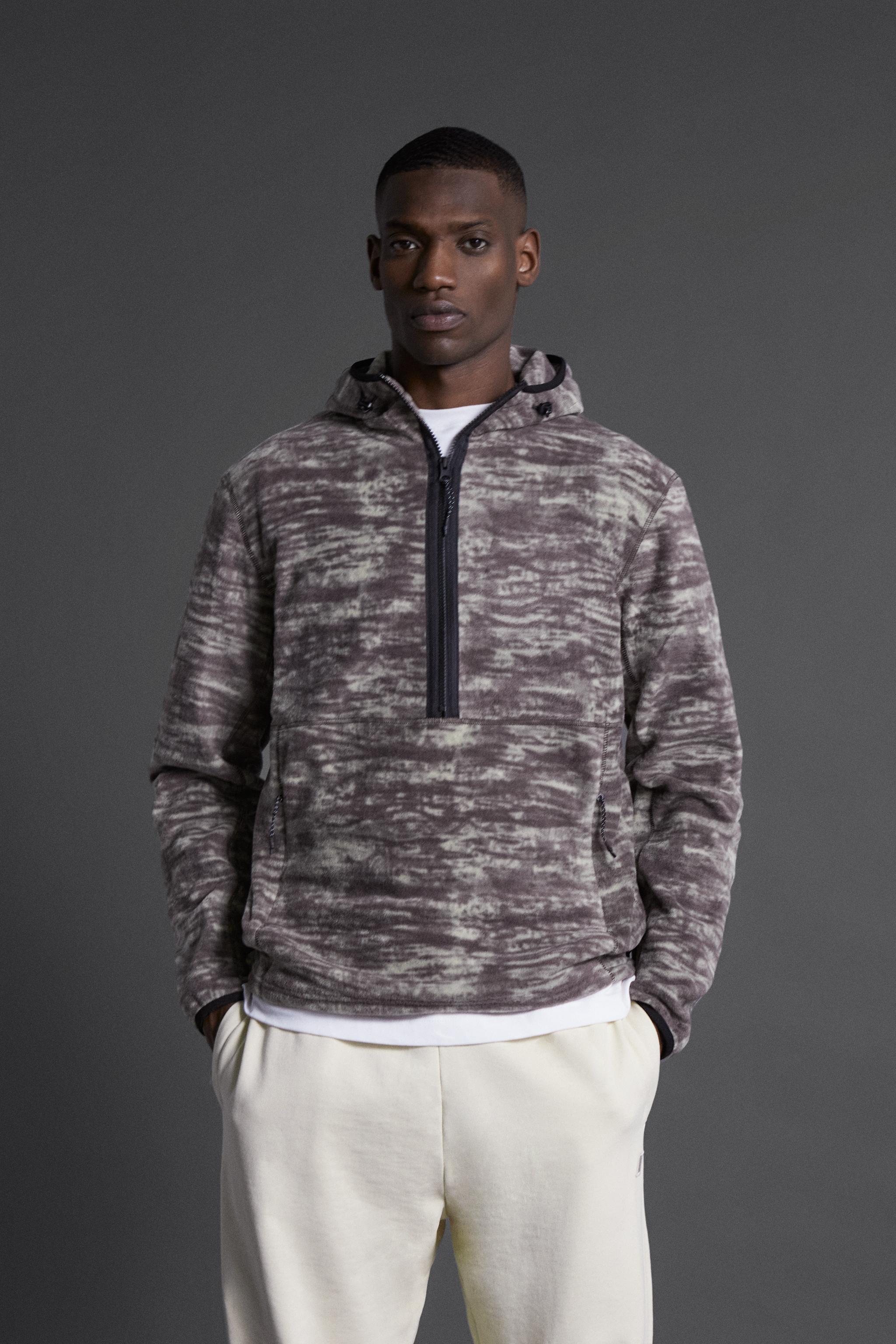 Zara fleece online hoodie