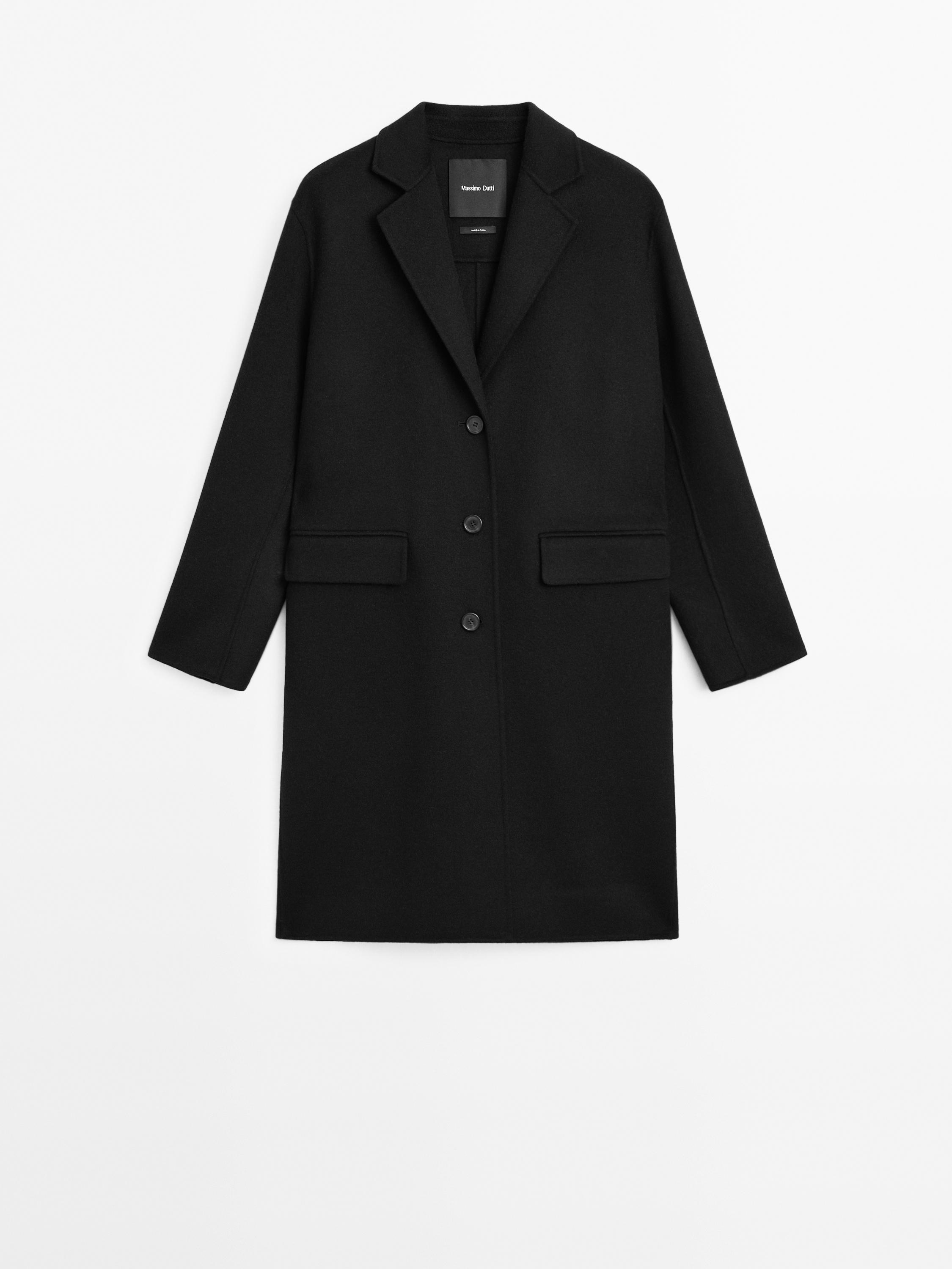Long wool blend coat