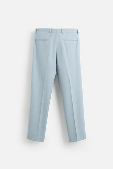SLIM FIT SUIT TROUSERS - Sky blue by Zara - Image 5