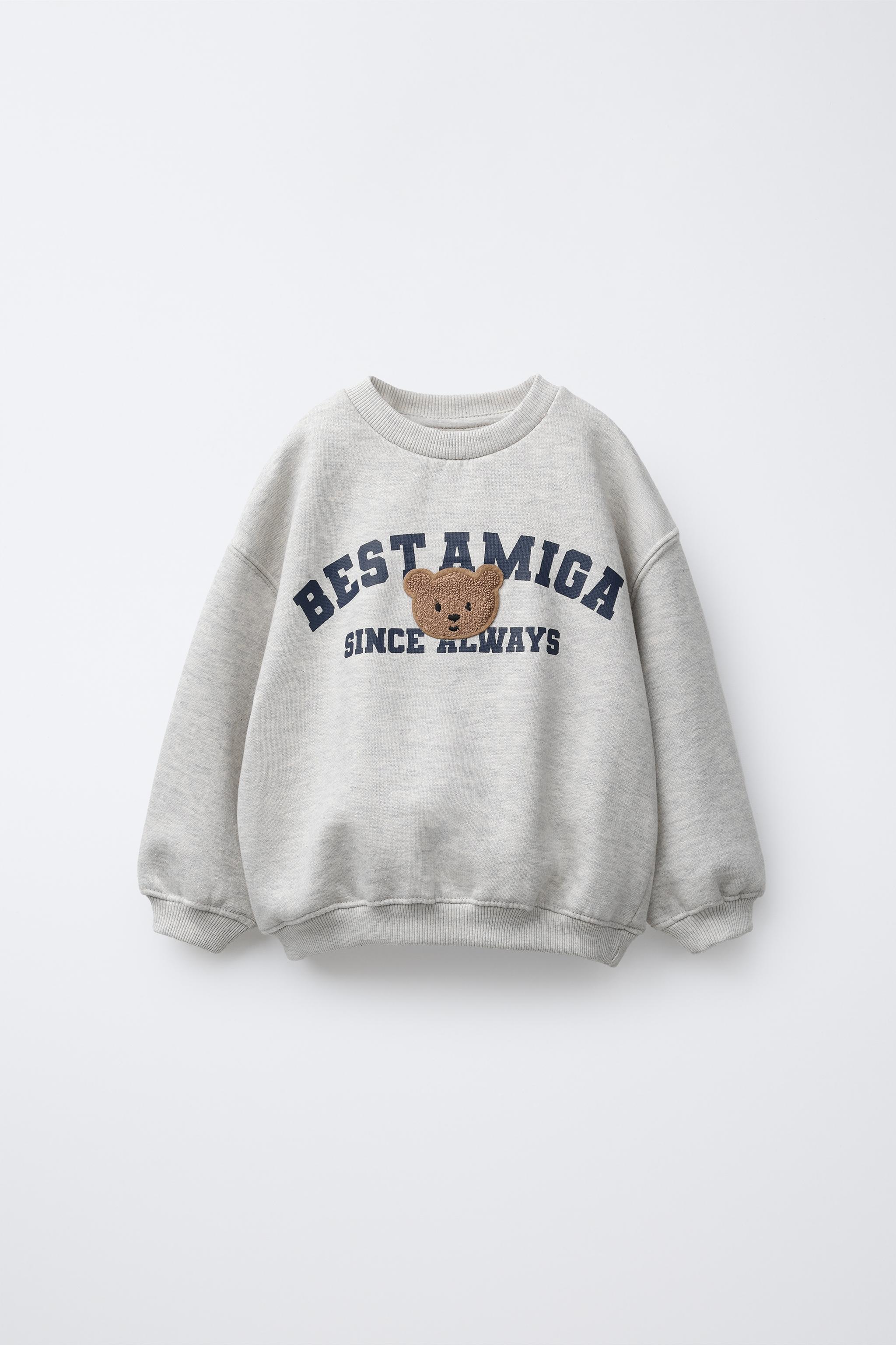 ♡a  VARSITY TERRY PATCH APPLIQUÉ SWEATSHIRT - Washed green