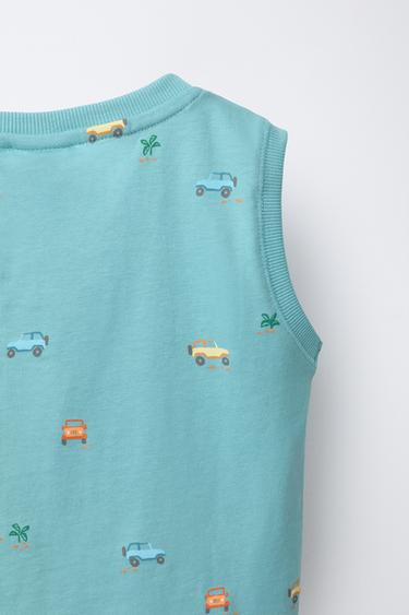 PRINTED VEST TOP - Blue by Zara - Image 3