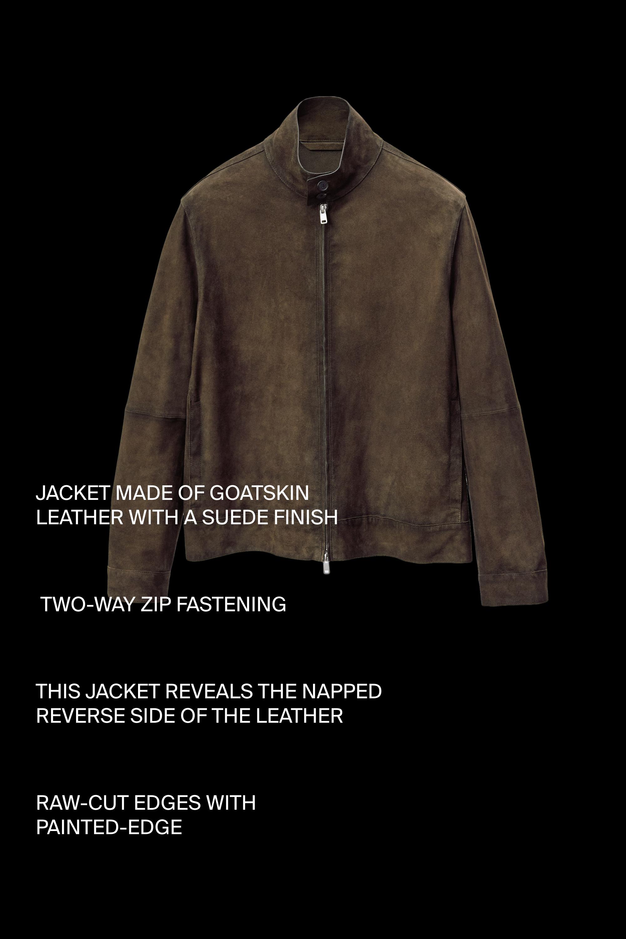 Suede leather jacket — Chocolate