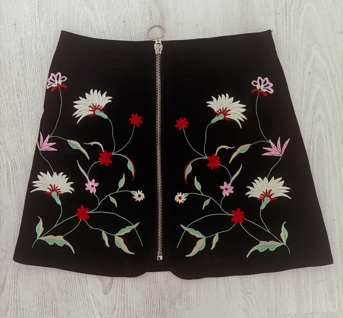 SUEDE MINI SKIRT WITH PRINT - Image 3