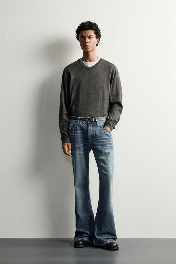 FLARE FIT JEANS - Mid-blue by Zara - Image 0