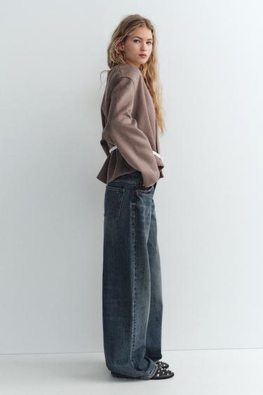 VESTE SOFT À CEINTURE - Marron clair de Zara - Image 2