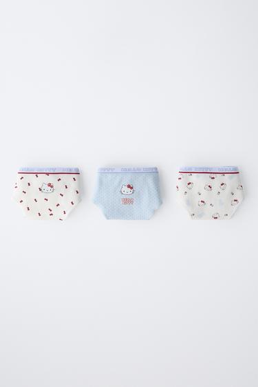 6-14 AÑOS/ PACK TRES BRAGUITAS HELLO KITTY © SANRIO - Azul de Zara