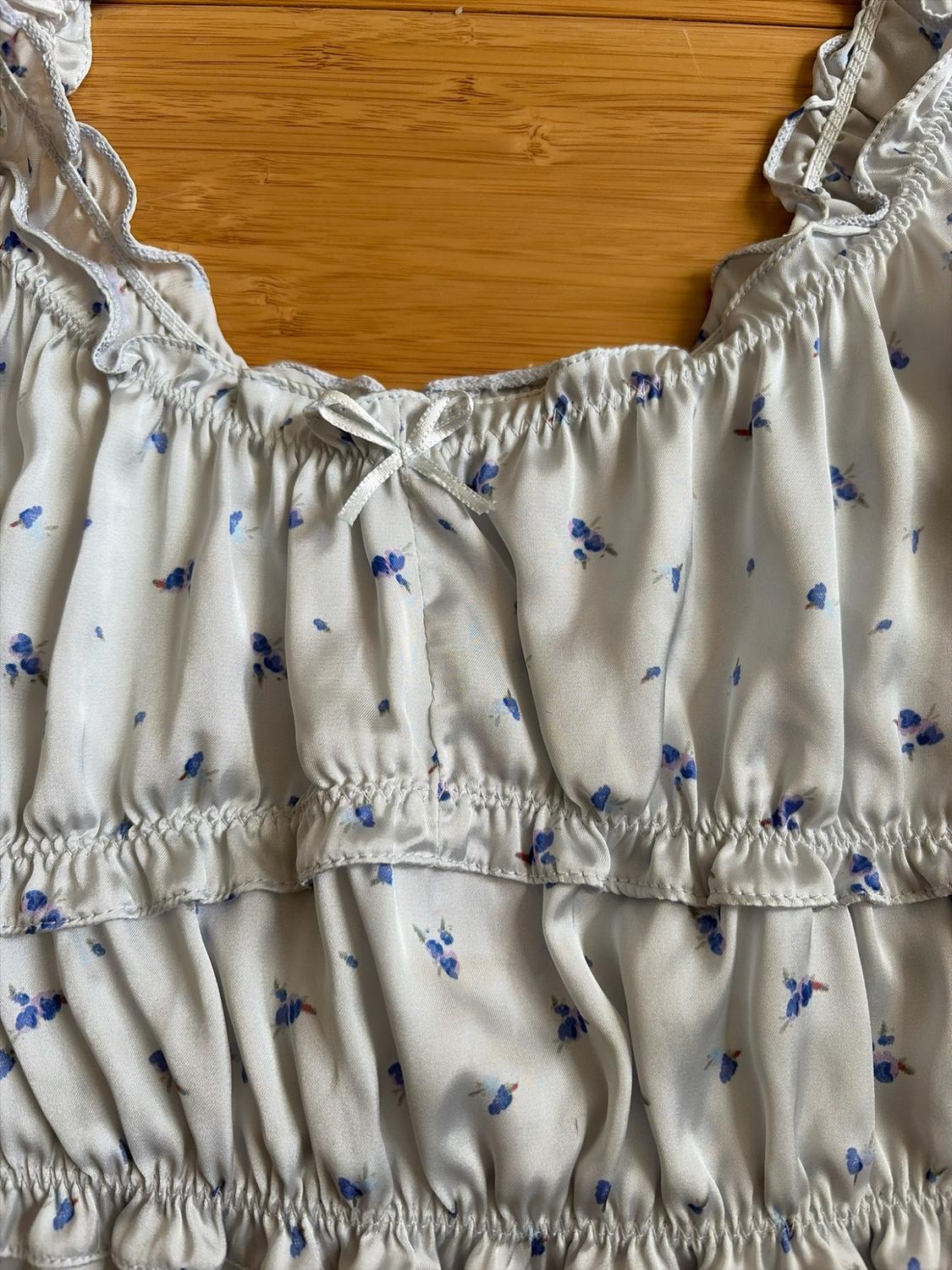 RUFFLED SATIN EFFECT TOP - Image 2
