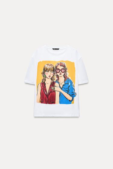GRAPHIC PRINT T-SHIRT - White by Zara - Image 0