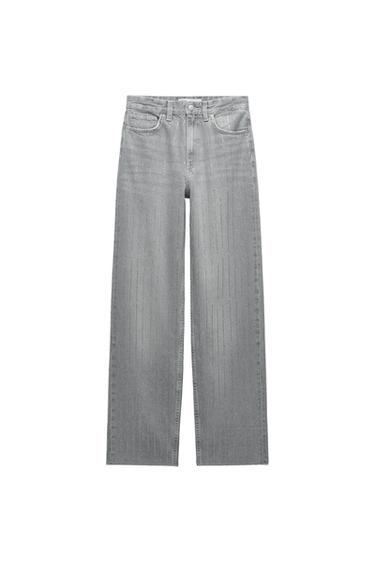 ZW BOYFRIEND LOOSE MID-RISE RHINESTONE JEANS