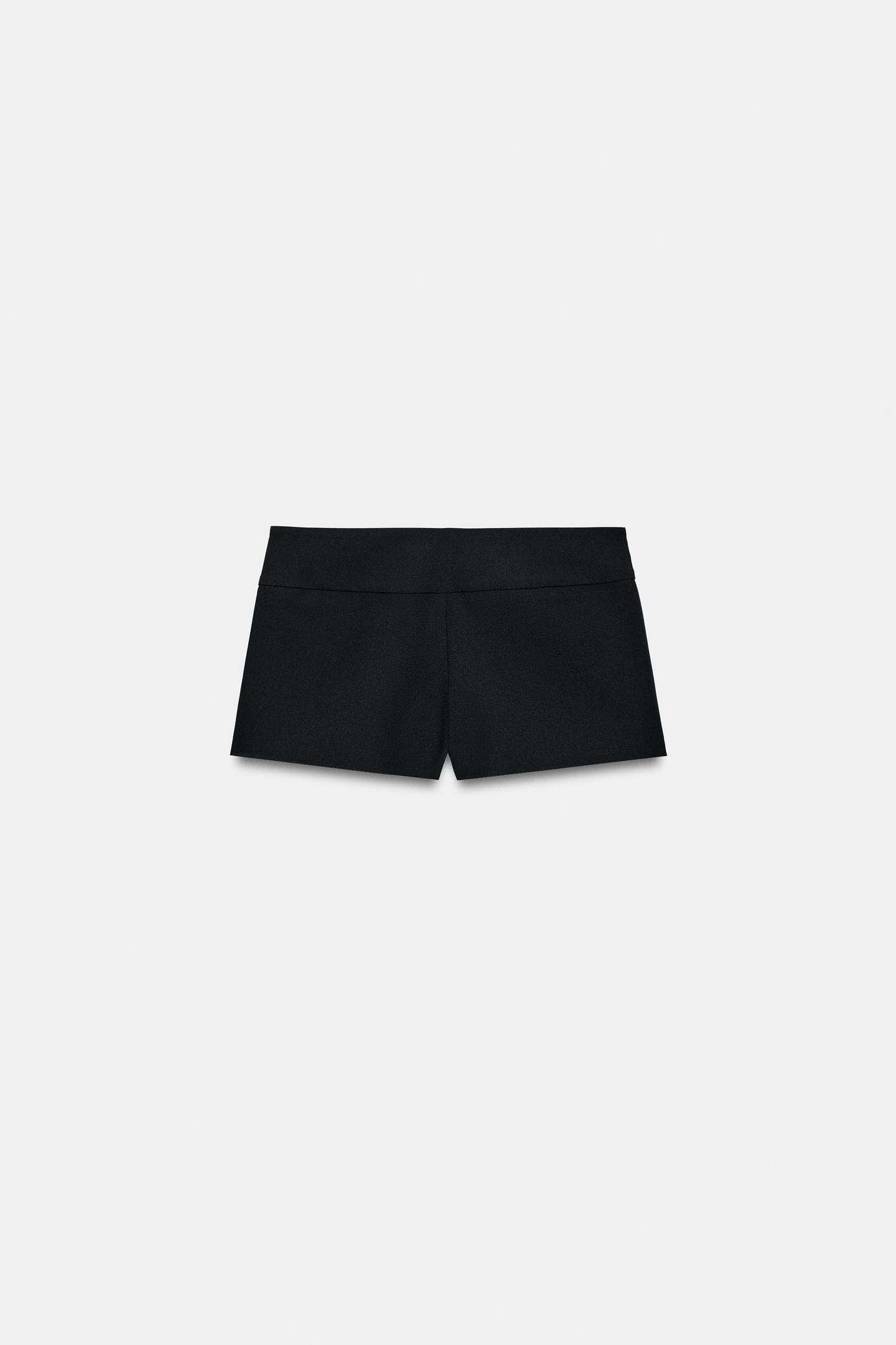 Женские шорты Zara Mini, цвет: Чёрный — фото 7
