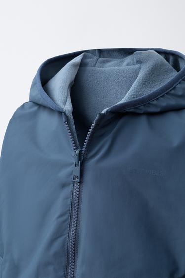 REVERSIBLE NYLON FLEECE JACKET - Navy blue by Zara - Image 5