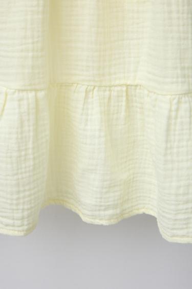 TEXTURED DRESS WITH PANELS - Yellow by Zara - Image 3