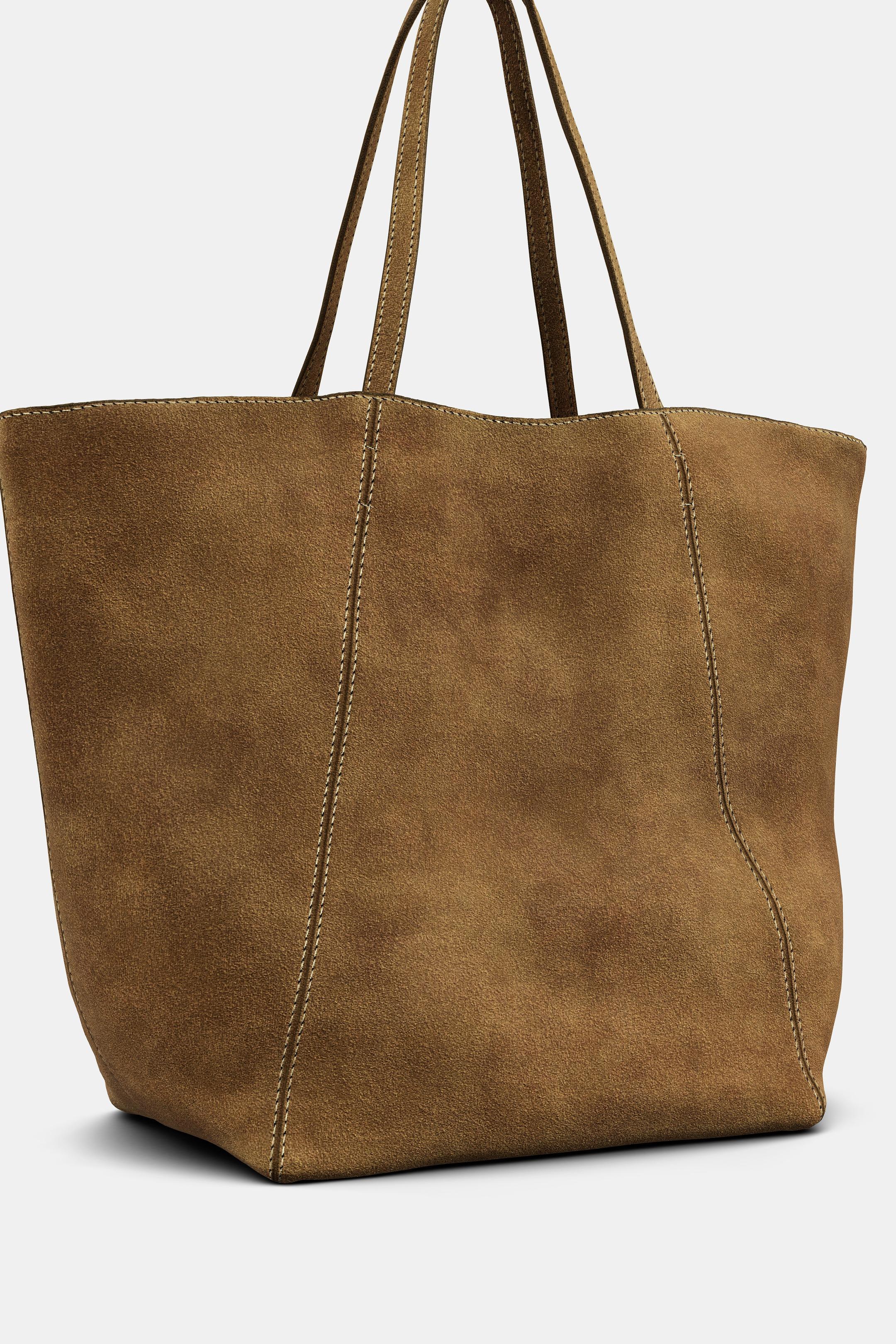SPLIT SUEDE MAXI TOTE BAG - 1-525 | ZARA Turkey
