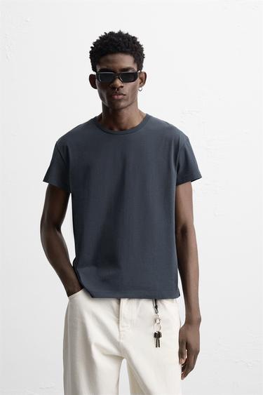 CAMISETA 90´S FIT BÁSICA - Marino de Zara